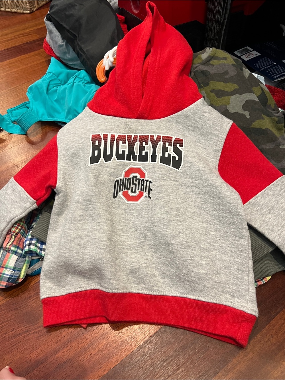 Ohio State Kids Red & Gray Buckeyes Hoodie